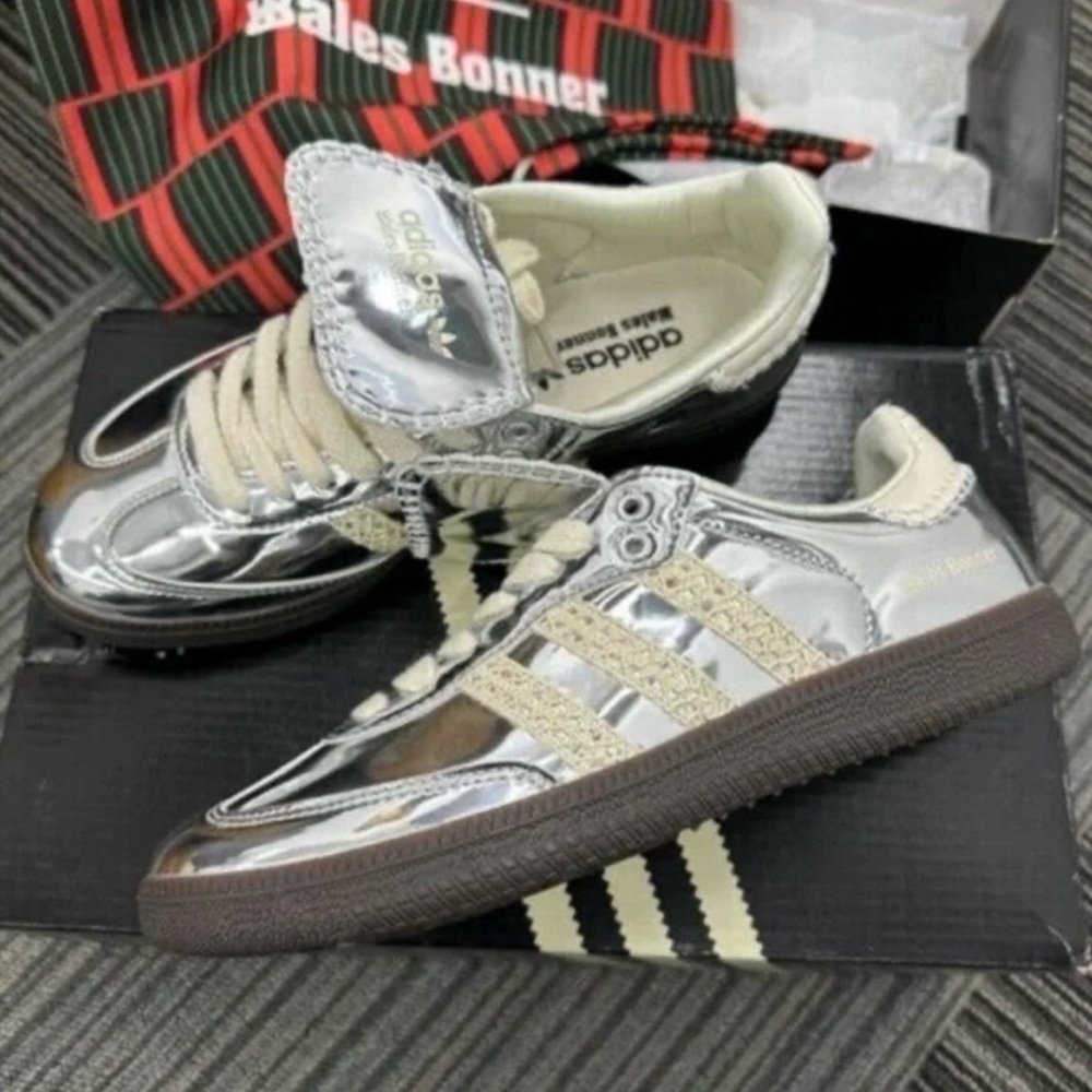 Adidas Wales Bonner silver metallic sambas